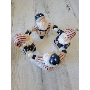 Home interior 2002 Santa Claus ceramic home decor candle holder